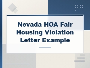 Nevada Hoa Fair Housing Violation Letter Template